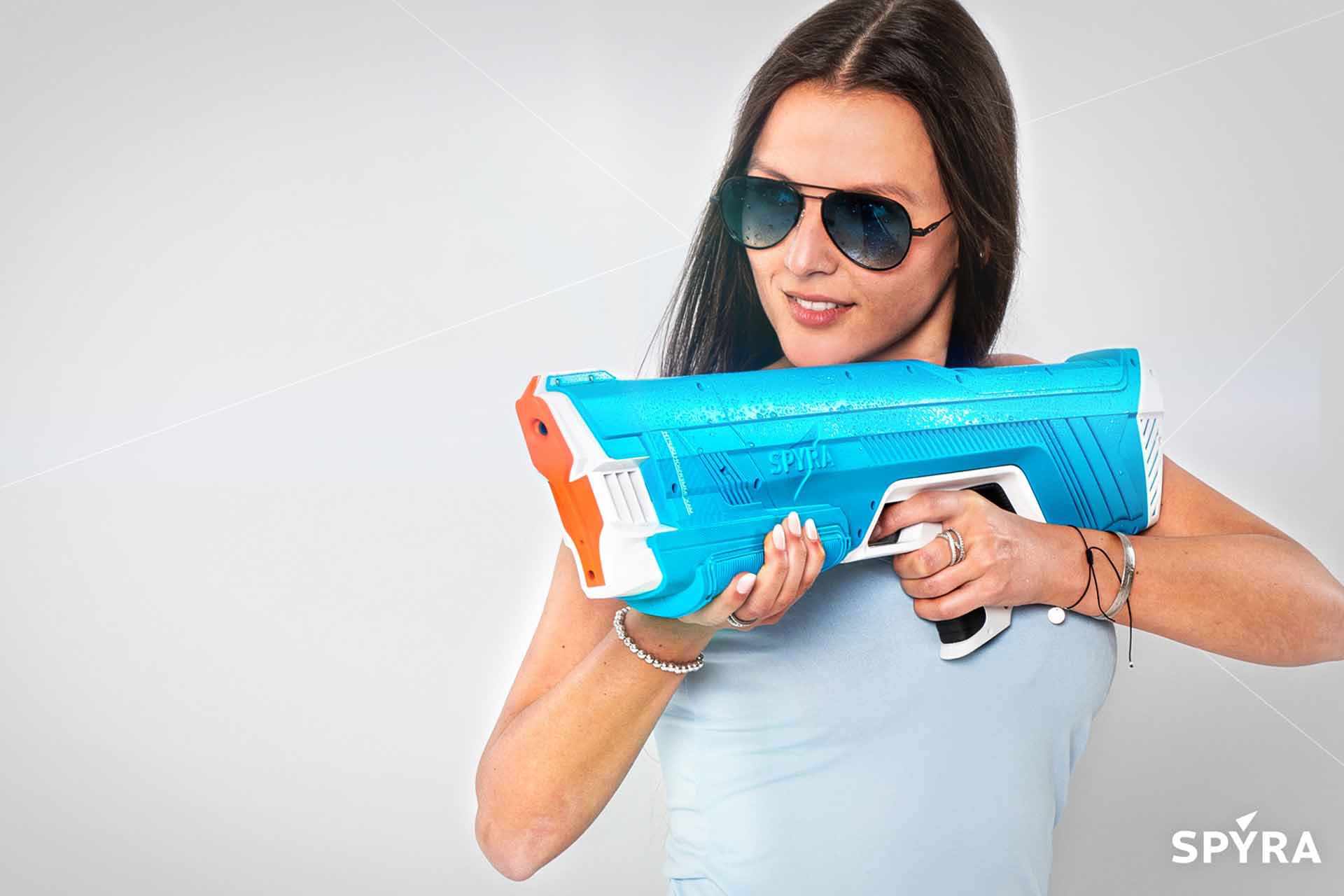 SPYRA SpyraLX WaterBlaster Blue (non électronique) – Pistolet à eau super  puissant, feu rapide, action instantanée Premium